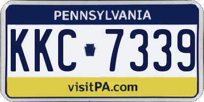 PA license plate KKC7339