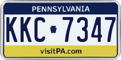 PA license plate KKC7347