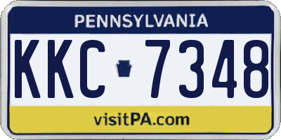 PA license plate KKC7348