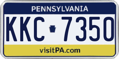 PA license plate KKC7350
