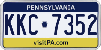 PA license plate KKC7352