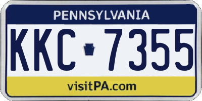 PA license plate KKC7355