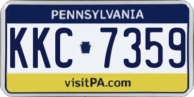 PA license plate KKC7359