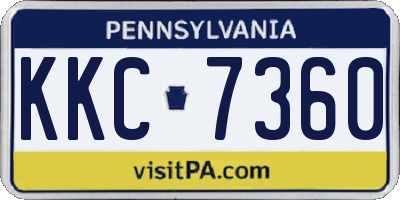 PA license plate KKC7360