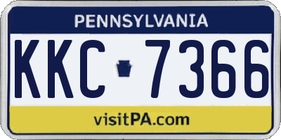 PA license plate KKC7366