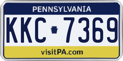 PA license plate KKC7369