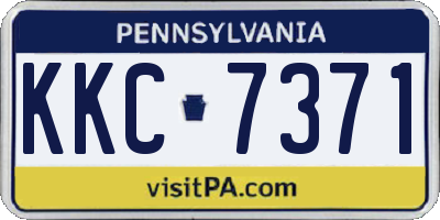 PA license plate KKC7371