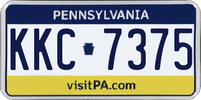 PA license plate KKC7375