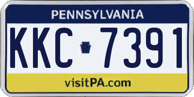 PA license plate KKC7391