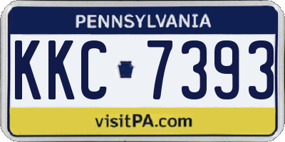 PA license plate KKC7393