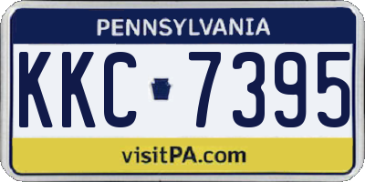 PA license plate KKC7395