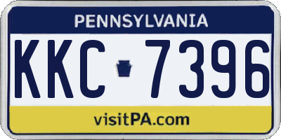 PA license plate KKC7396