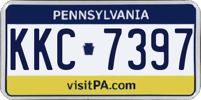 PA license plate KKC7397