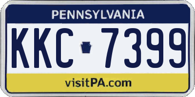 PA license plate KKC7399
