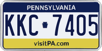 PA license plate KKC7405