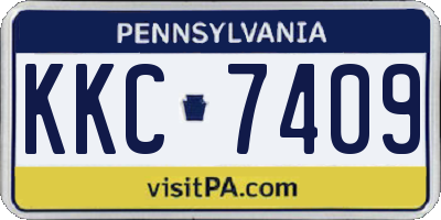 PA license plate KKC7409