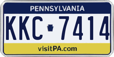PA license plate KKC7414