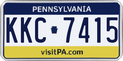 PA license plate KKC7415