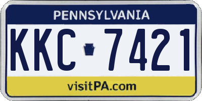 PA license plate KKC7421