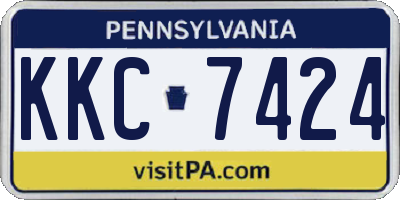 PA license plate KKC7424