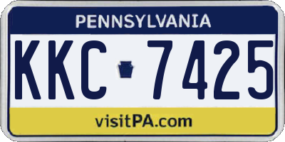 PA license plate KKC7425