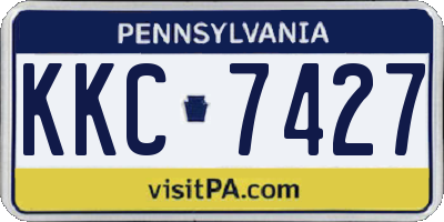 PA license plate KKC7427