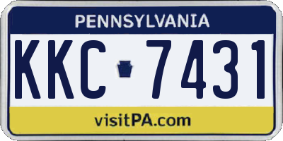 PA license plate KKC7431