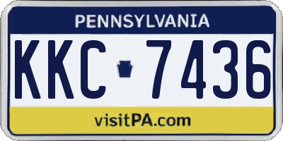 PA license plate KKC7436