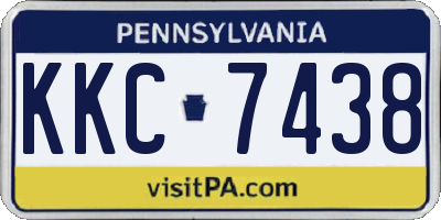 PA license plate KKC7438