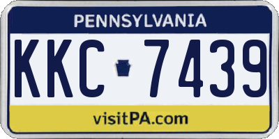 PA license plate KKC7439