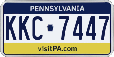 PA license plate KKC7447