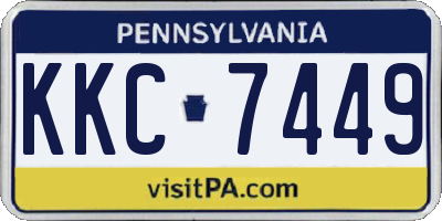 PA license plate KKC7449