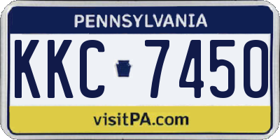 PA license plate KKC7450