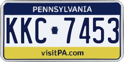 PA license plate KKC7453
