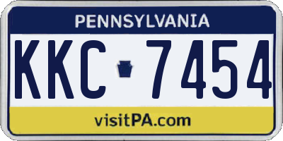 PA license plate KKC7454