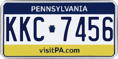 PA license plate KKC7456