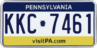 PA license plate KKC7461
