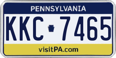 PA license plate KKC7465