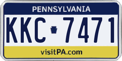 PA license plate KKC7471