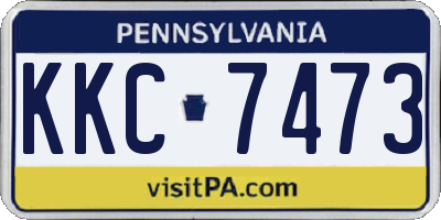 PA license plate KKC7473