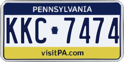 PA license plate KKC7474