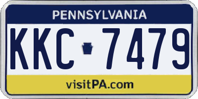 PA license plate KKC7479