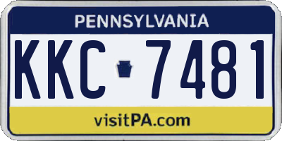 PA license plate KKC7481