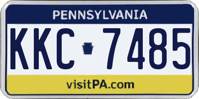 PA license plate KKC7485
