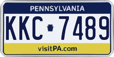 PA license plate KKC7489