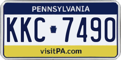 PA license plate KKC7490