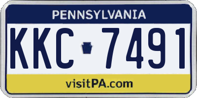 PA license plate KKC7491