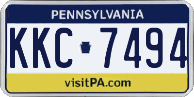 PA license plate KKC7494