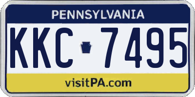 PA license plate KKC7495