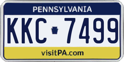 PA license plate KKC7499